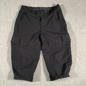 Zoic Pants Mens Large Black 3/4 Length Capri Cargo Mountain Bike Cycling